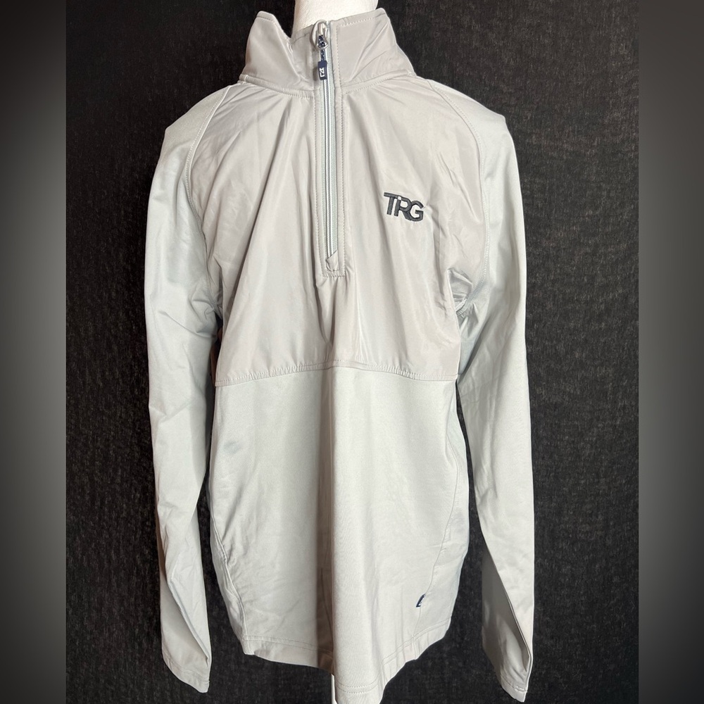 Cutter & Buck zip up weatherproof zip neck long sleeve. Can be jacket or shirt.